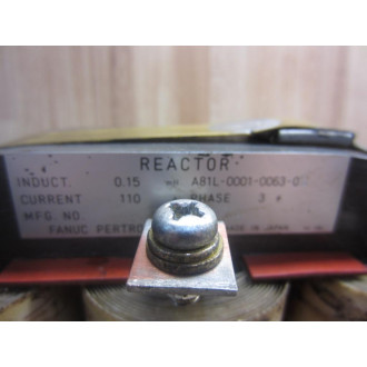 Fanuc A81L-0001-0063-02 Reactor A81L0001006302 - Used