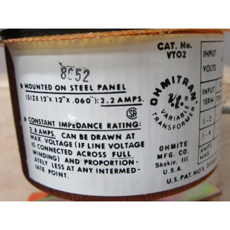 Ohmite VT01-3 Transformer VT023