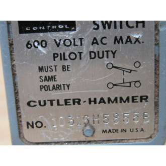Cutler Hammer 10316H5855B Eaton Limit Switch - Used