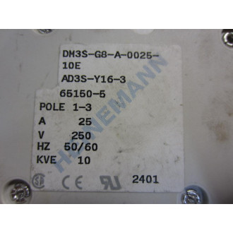 Heinemann DM3S-G8-A-0025-10E Circuit Breaker DM3SG8A002510E - Used