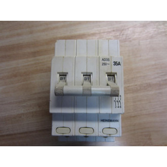 Heinemann DM3S-G8-A-0035-10-E Eaton Circuit Breaker 35A 3P White - Used