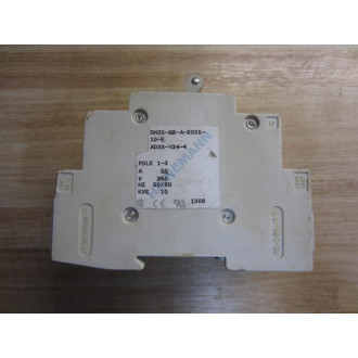 Heinemann DM3S-G8-A-0035-10-E Eaton Circuit Breaker 35A 3P White - Used