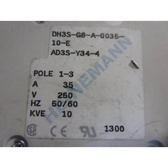 Heinemann DM3S-G8-A-0035-10-E Eaton Circuit Breaker 35A 3P White - Used