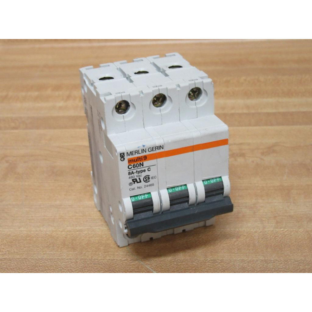 Merlin Gerin 24465 Square D Breaker 8A MG24465 Schneider - Used