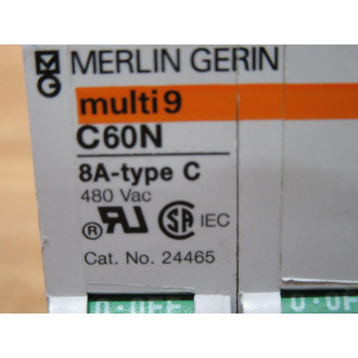 Merlin Gerin 24465 Square D Breaker 8A MG24465 Schneider - Used