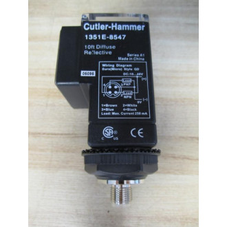 Cutler Hammer 1351E-8547 Eaton 10ft Diffuse Reflective Sensor 1351E8547 - New No Box