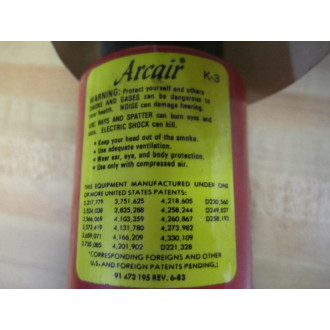 Arcair 61-064-009 Model K-3 Gouging Torch & Cable