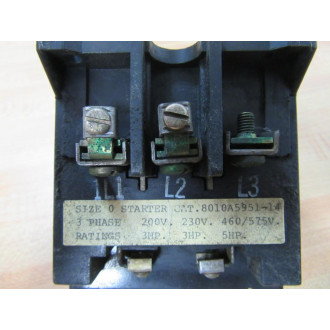 Ward Leonard 8010A5951-14 Starter 417680-R - Used