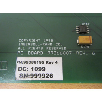 Ingersoll Rand 99386195 IR Board 99366007 Rev.4 - Used