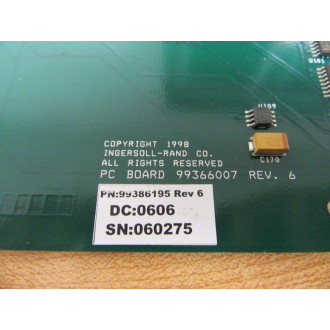 Ingersoll Rand 99386195 IR Board 99366007 Rev.6 - Used