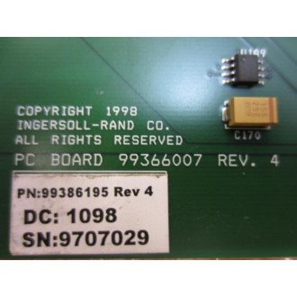 Ingersoll Rand 99386195 IR Board 99366007 Rev.4 - Parts Only