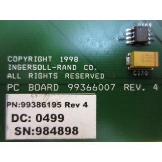 Ingersoll Rand 99386195 IR Board 99366007 2 Rev.4 - Parts Only