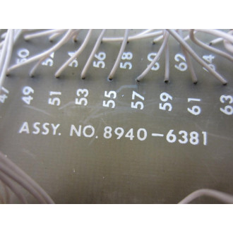 Warner & Swasey 8940-6381 Circuit Board 8940-481 - New No Box