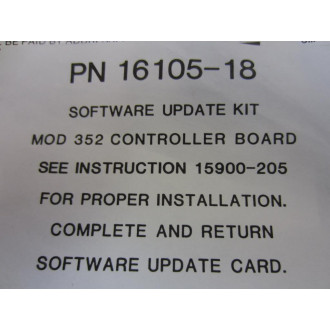 Moore 16105-18 Software Update Kit 1610518 Mod 352 - New No Box