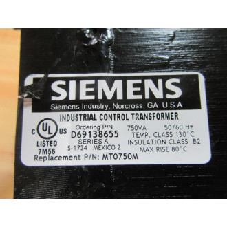 Siemens MT0750M Transformer WCracked Fuse Holder - New No Box