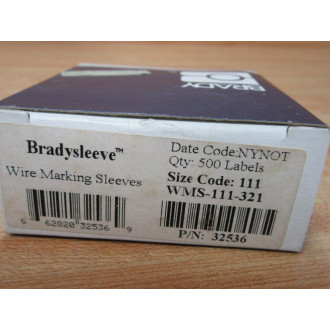 Brady WMS-111-321 I.D. PRO Plus LS2000 Heat Shrink Sleeves 500Roll 32536