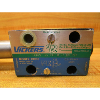 Vickers DG4V-3S-6B-M-U-B5-60 Valve DG4V3S6BMUB560 No Coil - New No Box
