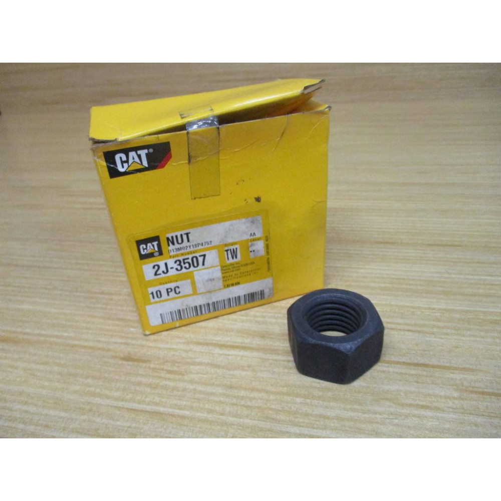 Caterpillar 2J-3507 Cat Standard Hex Nut 1" 2J3507 (Pack of 10)