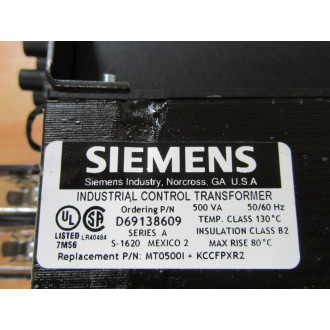 Siemens MT0500I Industrial Control Transformer D69138609 - New No Box