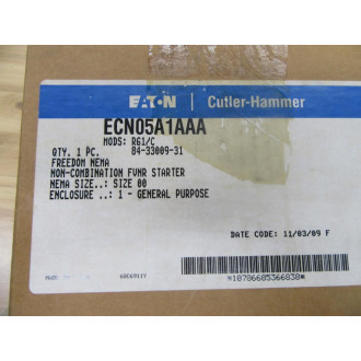 Cutler Hammer ECN05A1AAA Eaton Non-Combination FVNR Starter