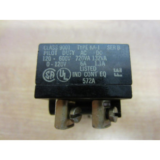 Square D 9001-KA1 Contact Block 9001KA1 Series B (Pack of 3) - Used
