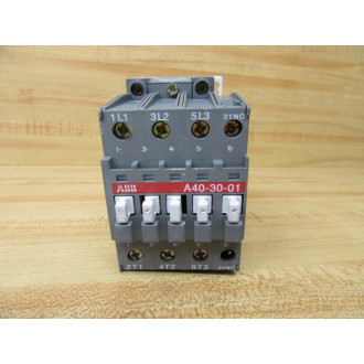 ABB A40-30-01 Non-Reversing Contactor A40-30-01-R37 Cracked Housing - Used
