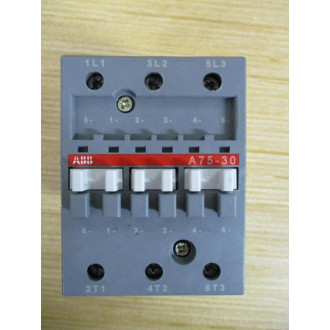 ABB A75-30 Non-Reversing Contactor A75-30-84 Damaged DIN Rail - Used