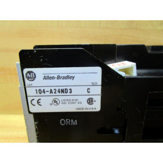 Allen Bradley 104-A24ND3 Contactor 104A24ND3 Cracked Housing - Used