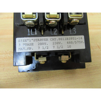 Ward Leonard 8011B3951-14 Starter 8011B395114 - New No Box