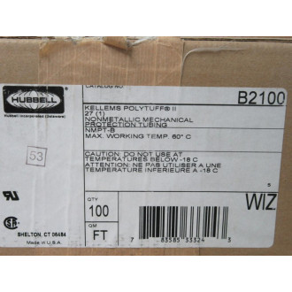 Hubbell B2100 1" Kellems Polytuff Non-Metallic Tubing