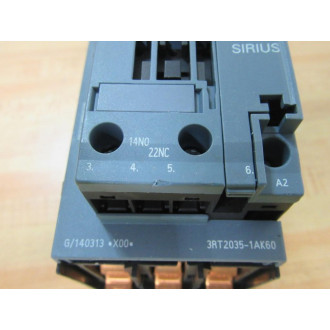Siemens 3RT2035-1AK60 Contactor 3RT20351AK60 - New No Box