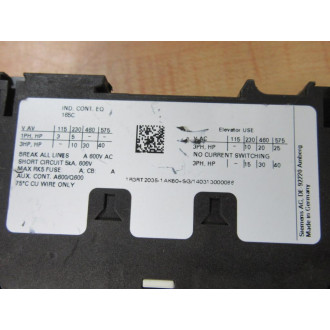 Siemens 3RT2035-1AK60 Contactor 3RT20351AK60 - New No Box