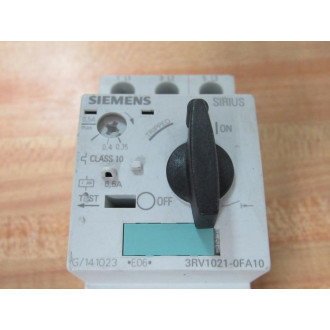 Siemens 3RV1021-0FA10 Motor Control Starter Protector 3RV10210FA10 - Used