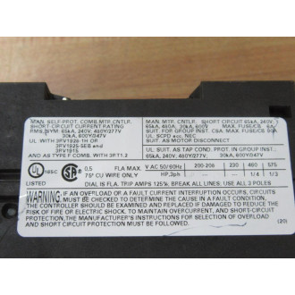 Siemens 3RV1021-0FA10 Motor Control Starter Protector 3RV10210FA10 - Used
