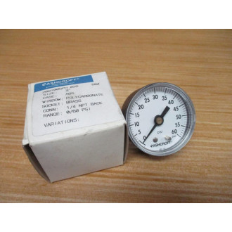 Ashcroft 20W1005PH 02B 60 Pressure Gauge