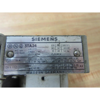 Siemens 3TA24 Contactor - Used