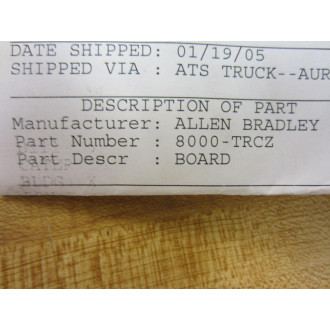 Allen Bradley 900044 Termination Panel 8000-TR - Refurbished