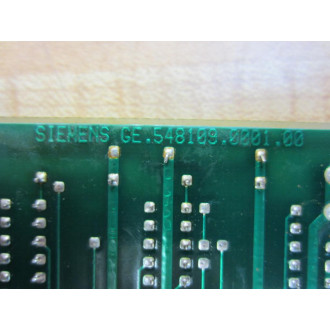 Siemens 548-109-9006 Circuit Board GE-548109-0001-00 - Used