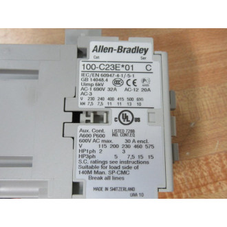 Allen Bradley 100-C23EJ01 Contactor 100C23EJ01