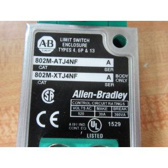 Allen Bradley 802M-ATJ4NF Pre-Wired Limit Switch 802MATJ4NF