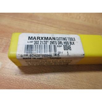 Marxman Cutting Tools 80846 Taper Shank Drill  302 2132"