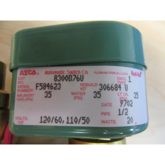 Asco 8300D76U Solenoid Valve Assembly