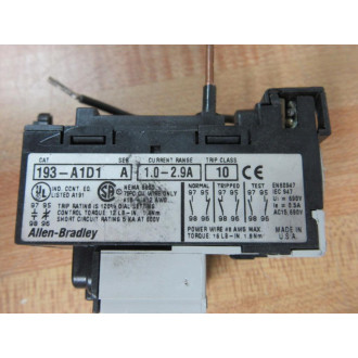 Allen Bradley 193-A1D1 Overload Relay 193A1D1 1.0-2.9A - New No Box