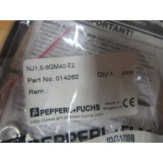 Pepperl + Fuchs NJ1,5-8GM40-E2 Sensor NJ158GM40E2 014262 WHardware