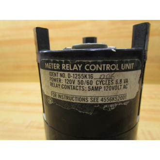 General Electric D-1255K16-705 Meter Relay GE D1255K16705 Missing Screws - Used