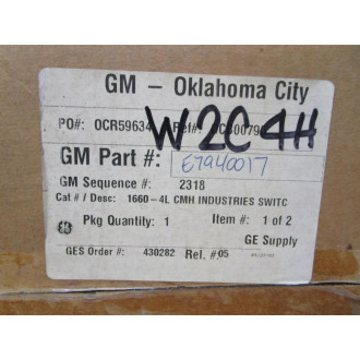 CMH Industries 1660-4L Call Switch 16604L HC644JIC12-SP1 Enclosure