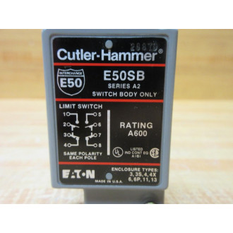 Cutler Hammer E50SB Eaton Limit Switch Body Series A2