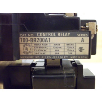 Allen Bradley 700-BR200A1 Relay 700BR200A1 Series A - New No Box
