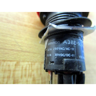 Omron A3BE-92RO-R Push Button Safety Switch A3BE-92R0-R 4 WiresDual Pins On Each - Used