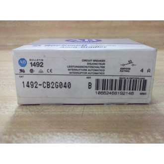 Allen Bradley 1492-CB2G040 Circuit Breaker 1492CB2G040 4A Series B